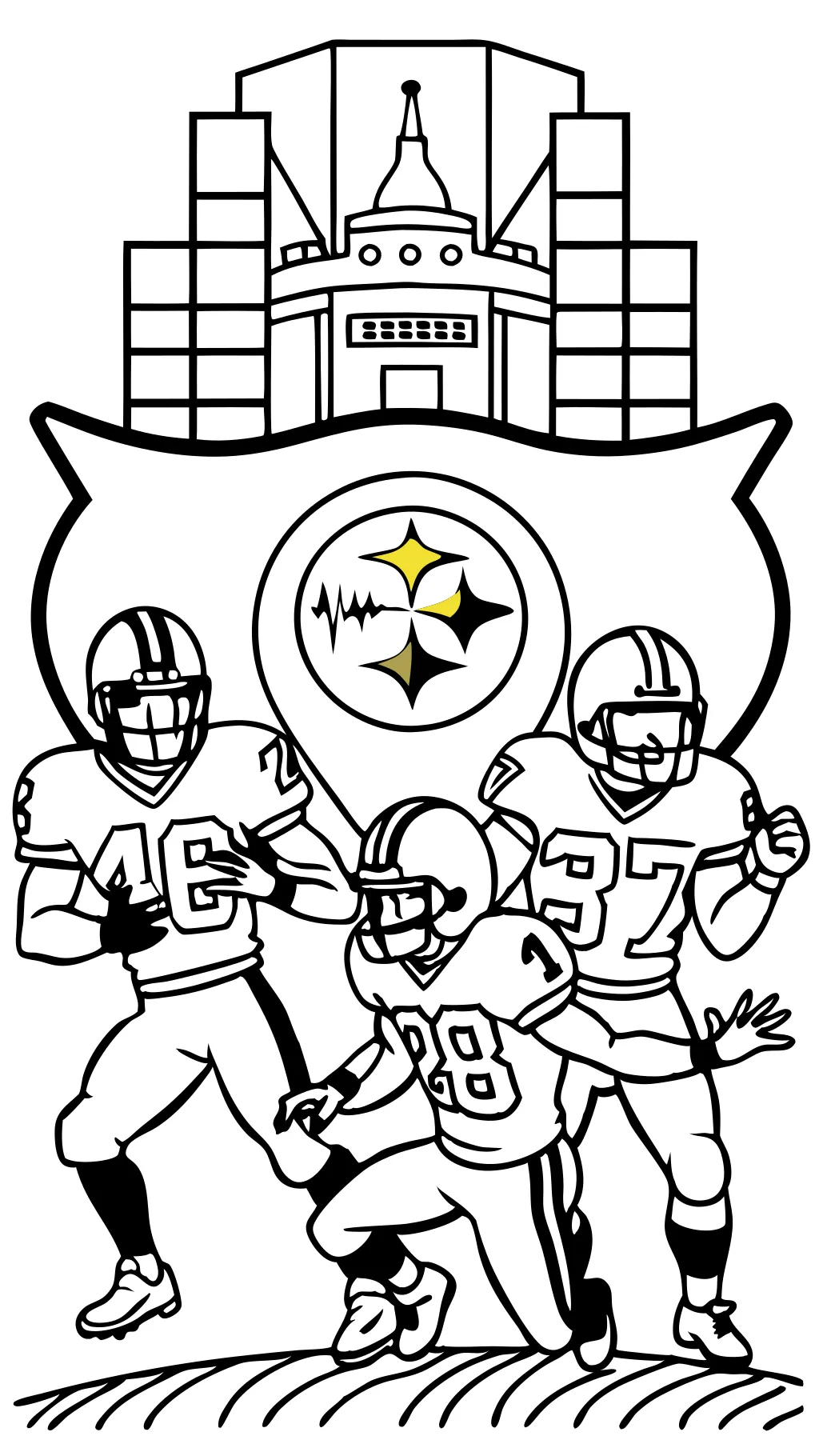 Páginas para colorear de fútbol de Steelers